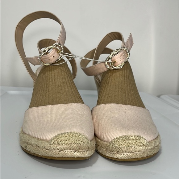 Stuart Weitzman Women's Espadrille Wedge Shoes Ankle Strap Size 10.5 Beach Coast - Picture 2 of 16